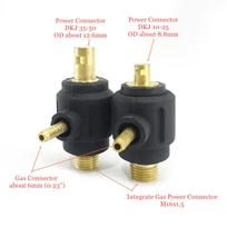 TIG degiklio adapteris, integruotas dujų maitinimo jungtis M16x1,5–6 mm DKJ 35-50 10-25 atskiras dujų maitinimo separatorius 35-50