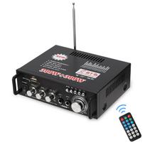 12V/ 220V Mini 2CH LCD ekranas HIFI garso stereo galios stiprintuvas BT FM radijas nešiojamas automobilinis namas 600W US Plug gray