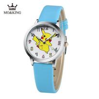 1 vnt odiniai laikrodžiai vaikams animacinis filmas Pikachu laikrodis laikrodis berniukams valandėlės mergaičių dovana vaikams dangaus mėlyna spalva