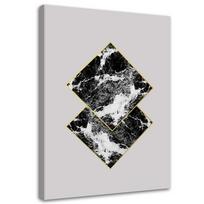 Canvas print, Square arrangement 40x60 pilka spalva