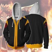 Nauji Anime Fairy Tail Hoodies serija Madingi personažai 3D spaudiniai Vilnoniai megztiniai Vyriški moteriški švarkai M gray