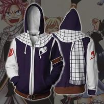 Nauji Anime Fairy Tail Hoodies serija Madingi personažai 3D spaudiniai Vilnoniai megztiniai Vyriški moteriški švarkai M violetinė