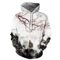 Tinklelis Vortex Japonijos Didžioji banga Kanagawa Plum Blossom 3D Print Vyriški Megztiniai Moteriški megztiniai megztiniai Drabužiai S-5XL 5XL white