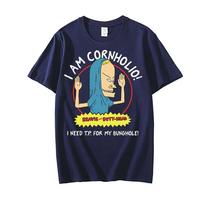 „I Am Cornholio“ marškinėliai „Beavis Scary Art Gift“ unisex marškinėliai trumpomis rankovėmis „Beavis and Butt Head“ marškinėliai, man reikia TP mano Bunghole marškiniams 2XL black