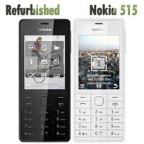 Atnaujintas originalus Nokia 515 Dual SIM mobilusis telefonas su 2 SIM kortelėmis Simple Set juoda