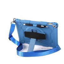Dėklas iPad Mini 1 2 3 4 5 6 360 besisukantis stovas dangtelis iPad Pro ipad Air iPad 7 8 9 kartos Minkštas silikonas Vaikams draugiška rankena Diržas Peties dirželis Capa iPad Air 1 Air 2 9.7