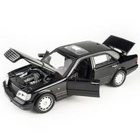 1/32 Benz W140 klasikinio žaislinio automobilio modelis, liejamo lydinio miniatiūrinis garsas ir šviesa, traukimas atgal 1:32 kolekcijos dovana berniukui juoda