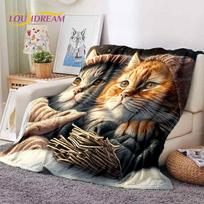 3D persų katė, miela Kaliko katė, Ragdoll animacinių filmų minkštos antklodės, šiltai išmeta antklodė pikniko lovoms sofa Namų miegamasis Dovana vaikui 30x40in