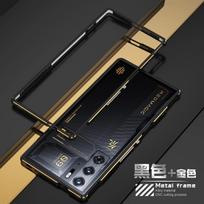 Skirtas ZTE Nubia Red Magic 9 Pro plus dėklui, titano metalo aliuminio lydinio buferiui, skirtas Red Magic 8 7 7s Pro rėmo apsauginiam dangčiui RedMagic 9Pro plus black
