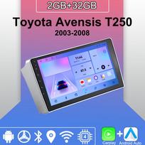 Android Carplay automobilinis radijas, skirtas Toyota Avensis T250 2003-2008 Multimedijos grotuvo galvos blokas Stereo GPS navigacija BT WIFI 2+32GB 2+32GB