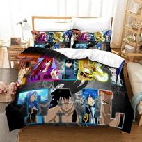 Patalynės komplektas „Fairy Tail“, Anime lovos komplektas, antklodžių užvalkalų komplektai, 3D spausdinimas, vienvietis, dvivietis, pilnas, karalienė, labai didelė, suaugusiesiems, vaikui, miegamasis, 70x133cm 2pcs