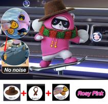 Multicolor Cute Anime Car Center Console Ornaments Mini Skateboard Bear Car Rearview Mirror Decoration Interior Accessories