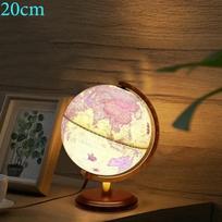 20/25 cm Retro LED pasaulio Žemės gaublio žemėlapis 360 laipsnių besisukantis pasaulio geografinis žemėlapis viskas anglų kalba Stalo dekoravimo stalo lempa brown