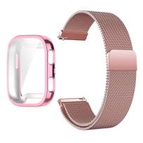 Milano magnetinė kilpinė laikrodžio apyrankė ir TPU korpuso dangtelis Amazfit Bip 6 Bip 5 Bip 5 Unity apyrankei For Amazfit Bip 5 rožinė