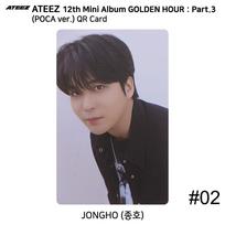 ATEEZ 12-asis mini albumas Golden Hour 3 dalis POCA versija. Oficiali fotokortelė QR vaizdo kortelė Jongho - QR #2 black