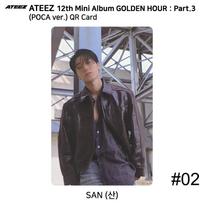 ATEEZ 12-asis mini albumas Golden Hour 3 dalis POCA versija. Oficiali fotokortelė QR vaizdo kortelė San - QR #2