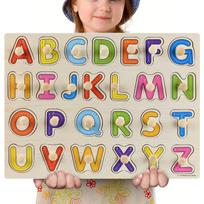 Mediniai dėlionės žaislai vaikams 3 metų Abėcėlė Skaičiai Vaikai Montessori Švietimo Mokomieji Žaislai abc Raidės Ikimokyklinio amžiaus Dovana beige