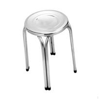 Kėdė-kėdutė, klasės kėdės, nerūdijantis plienas, vaikams ir suaugusiems, apvalūs metaliniai baldai 25cm white