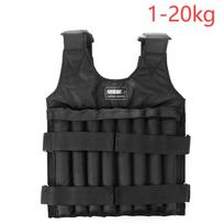 3/15/20/35/50 kg svorio liemenė striukė smėlio drabužiai bėgimui treniruotėms fitneso įranga reguliuojama liemenė striukės black