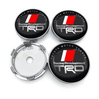 Toyota TRD Camry Corolla Yaris Chr Auris Avensis T25 GR 4 vnt 60 mm Automobilio Rato Centras Stebulės Centrinis Dangtelis Ratlankio Stebulės Apsauga nuo Dulkių Emblema TRD-black