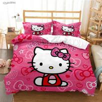 Hello Kitty Sanrio Lovos Patalynės Komplektai Antklodės Užvalkalas Lovos Užvalkalas Antklodės Užvalkalas Pagalvės Užvalkalas 2-3 Vnt. Komplektai Mielas Miegamojo Dekoras AU Single 140x210cm