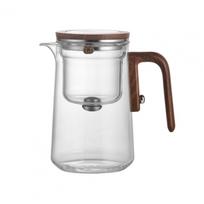 1 rinkinys skaidraus stiklo arbatinuko arbatos atskyrimo nuo nuplikimo medinės rankenos arbatos virdulys be lašėjimo snapelio arbatos puodelis su infuzoriumi 800ml