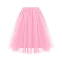 Moteriškas retro stiliaus baleto sijonas Elastingas aukštu juosmeniu 3 sluoksnių tiulio apatinis sijonas šokių sijonas Carnaval Cosplay Tutu sijonas M rožinė