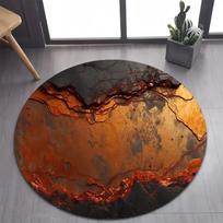 Baltas aukso marmuro apvalus kilimas – elegantiškas kilimas miegamajam ar svetainei – neslystantis grindų kilimėlis, draugiškas augintiniams, modernus namų dekoras Diameter 90cm(35in)