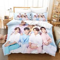 3D Spausdintas Kpop GOT7 Patalynės Komplektas Viengulis Twin Dvigulis Queen King Cal King Dydžio Lovos Lino Komplektas 70x133cm 2pcs beige