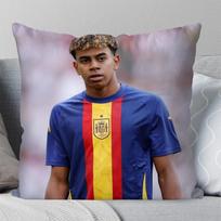 Futbolo L-Lamine Numeris 19 Y-Yamal Pagalvės užvalkalas Kvadratinė pagalvė Miegamojo Sofos Laisvalaikio Komfortas Automobilio Svetainės Namų Dekoras 40X40 16x16Inch gray