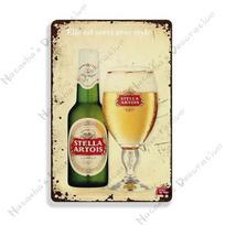 Stella Artois Alaus Metalo Skardos Ženklas 30x20cm, Vintage Baro Sienos Dekoras