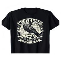 Edgar Allan Poe Nevermore Raven Graphic Tee, Soft & Breathable, Casual Crew Neck T-Shirt For Men And Women - Perfect For All Seasons XXXXXL juoda