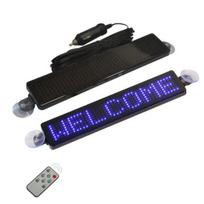 DC 12V LED nuotolinio valdymo automobilio ženklas programuojama slenkanti pranešimų lenta mėlyna