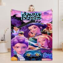 Kpop D-Demon H-Hunters Flanelinis pledas Biurui Namams Stovyklavimui Miego Poilsio Pledai Gimtadienio Dovana Mergaitėms Namų Dekoras 75x100cm