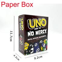 Uno No Mercy Metalinė dėžutė Popierinė dėžutė Stalo žaidimai Žaidimų lenta Žaidimai Stalas Šeimos vakarėlis Pramogos UNO kortelės Žaislas Vaikų gimtadienis Metų dovana black