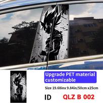 Anime Son Goku Automobilio Lipdukai Automobilio B stulpelio Viniliniai Decalai Vandeniui atsparūs Automobilio vidurinio stulpelio Lipduko Dangtelis Įbrėžimų Dekoras Priedai 002 gray