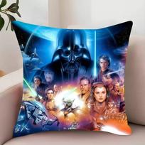 MINISO S-Star Movie W-Wars Pagalvės užvalkalas Dekoras Apsauginiai užvalkalai Patogus minkštas Sofai Svetainei Namų biurui 12x12Inch blue