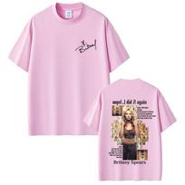 Britney Spears Oops I Did It Again Albumo Grafinis Marškinėlis Vyrams Moterims Mados Vintažiniai Per dydį Trumpomis Rankovėmis Marškinėliai Streetwear M rožinė