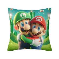 Individualus prabangus Mario vaizdo žaidimų pagalvės užvalkalas 45x45cm Poliesteris Manga pagalvė sofai, automobiliui Kvadratinis pagalvės užvalkalas 30cmx30cm beige