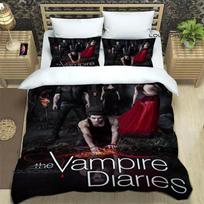 Vampyrų Dienoraščiai Damono Salvatore Patalynės Komplektai išskirtinis patalynės reikmenų rinkinys užvalkalas antklodei patalynės komplektas antklodei gimtadienio dovana AU Single(140*210cm)3pcs white