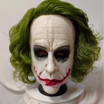 Tamsusis riteris Džokeris Cosplay kaukė Helovino vakarėliui Unisex suaugusiųjų latekso kaukė Galvos apdangalas Vakarėlio pasirodymui Scenos rekvizitas
