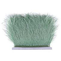 Feather1M Aukštos kokybės violetinės natūralios spalvos stručio plunksnos Plumas Dekoratyvinės scenos vakarėliui 6-8CM Kraštinė juostelė Vestuvinės suknelės Siuvimo amatas gray