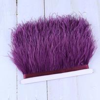Feather1M Aukštos kokybės violetinės natūralios spalvos stručio plunksnos Plumas Dekoratyvinės scenos vakarėliui 6-8CM Kraštinė juostelė Vestuvinės suknelės Siuvimo amatas violetinė