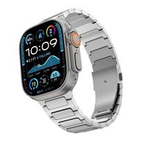 Metal Titanium Bracelet for Apple Watch Ultra 3 49mm Series 11 46mm Butterfly Buckle Band For iWatch 9 8 7 6 SE 45mm 44mm Straps 45mm(Series 9 8 7) black
