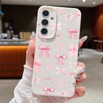 Rožinės kaspinėlių dėklas Samsung Galaxy S25 S24 Ultra S23 Plus S22 S21 FE A15 A16 A25 A26 A34 A35 A36 A52 A53 A54 A55 A56 5G Galaxy S21 FE 5G white