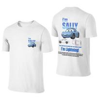 Vasaros Žaibo Makvyno ir Salės T-shirt poroms Mcqueen Sally T-shirt dvipusio spausdinimo marškinėliai Unisex moterims medvilniniai S gray
