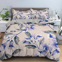 Elegantiškas gėlių pūkinės antklodės komplektas Patalynės komplektas 3 dalių užtiesalų komplektas 135*200cm