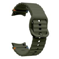Originali silikoninė apyrankė skirta Samsung Galaxy Watch 7 FE 6 4 Classic 5 pro 44mm 40mm 43mm 47mm 45mm apyrankė Galaxy Watch6 7 dirželis Galaxy Watch 7 40 44 tamsiai žalia spalva