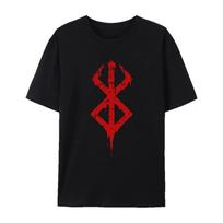 Berserk Gess & Griffith Grafiniai medvilniniai marškinėliai, Japoniškų anime unisex marškinėliai trumpomis rankovėmis su apvalia iškirpte M red