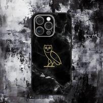 D-Drake O-OvO OWL Phone Case For iPhone 16,15,14,13,12,11,Pro,Max,Plus,X,XS,SE,E,Mini,Soft Silicone Black Case iPhone14